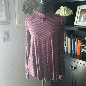 Loft Mock Neck Blouse